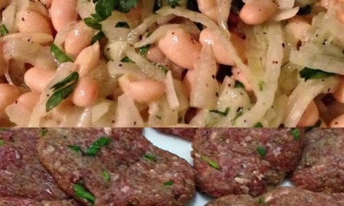 Tahinli Fasulye Piyazlı Köfte